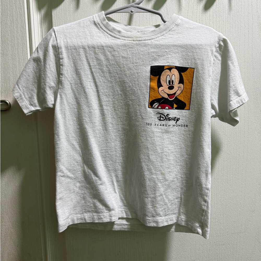 Zara White Tee with Disney Graphic